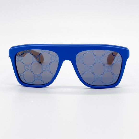 NEW GG1570S 004 GUCCI BLUE YELLOW UNISEX SUNGLASSES GG 1570S 004 GUCCI EYEWEAR - Picture 4 of 10
